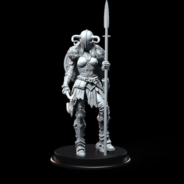 Norse Valkyrie | TTRPG DnD Miniature | 32mm - 75mm Resin Figure | Viking Female Warrior Göll