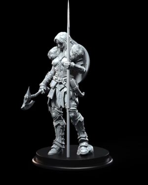 Norse Valkyrie | TTRPG DnD Miniature | 32mm - 75mm Resin Figure | Viking Female Warrior Göll