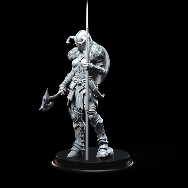 Norse Valkyrie | TTRPG DnD Miniature | 32mm - 75mm Resin Figure | Viking Female Warrior Göll