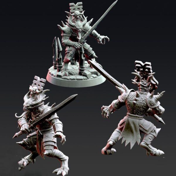il_fullxfull.7427475114_il1g.jpg 3x Dark Fantasy Daemon Heroes | TTRPG DnD Miniatures | 32mm Resin Figures War Lesser| 3DPrint