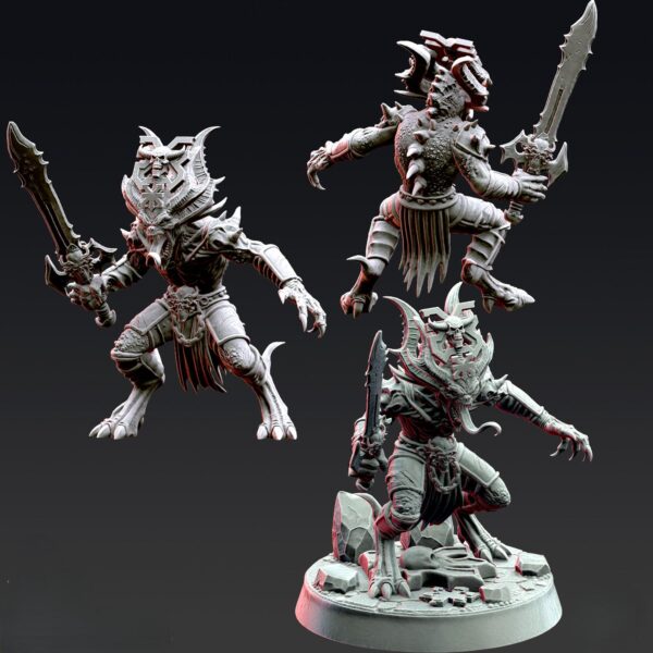 il_fullxfull.7427475136_hl51.jpg 3x Dark Fantasy Daemon Heroes | TTRPG DnD Miniatures | 32mm Resin Figures War Lesser| 3DPrint
