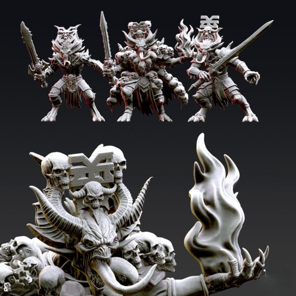 il_fullxfull.7475397121_8n5r.jpg 3x Dark Fantasy Daemon Heroes | TTRPG DnD Miniatures | 32mm Resin Figures War Lesser| 3DPrint