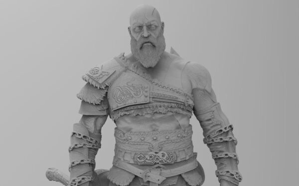 il_fullxfull.7581352802_tq4g.jpg Battle Hero Spartan Warrior 3D Printed Resin Figure - Fantasy Collectible