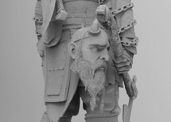 il_fullxfull.7581353296_cn58.jpg Battle Hero Spartan Warrior 3D Printed Resin Figure - Fantasy Collectible