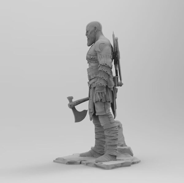 il_fullxfull.7629300403_e01w.jpg Battle Hero Spartan Warrior 3D Printed Resin Figure - Fantasy Collectible