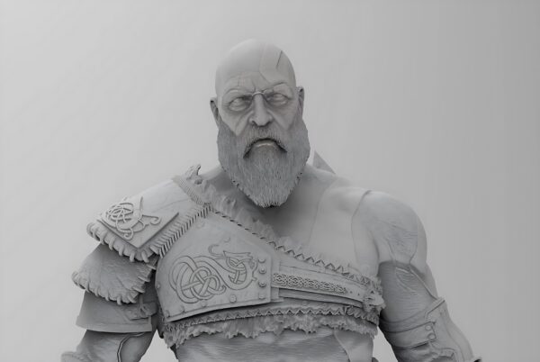 il_fullxfull.7629300915_qcu6.jpg Battle Hero Spartan Warrior 3D Printed Resin Figure - Fantasy Collectible