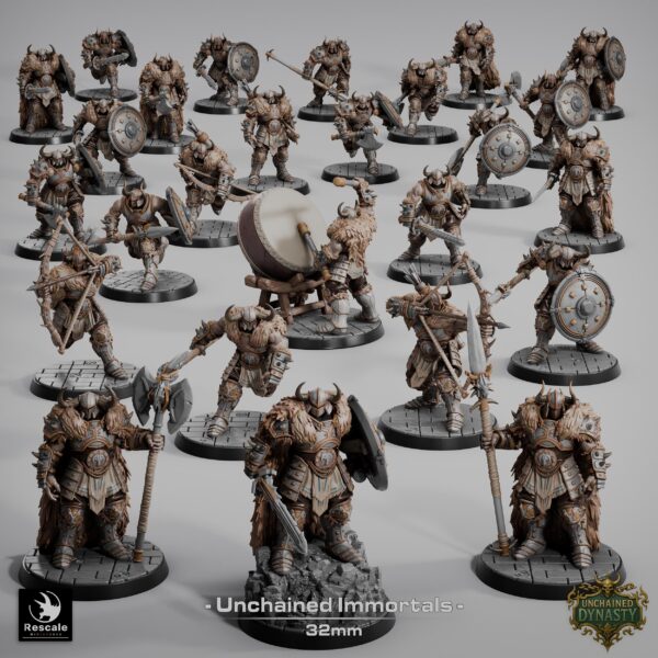 il_fullxfull.7633521019_axx6.jpg 26x Fantasy Warriors Set | TTRPG DnD Miniatures | 32mm Scale Games | Unchained Immortals