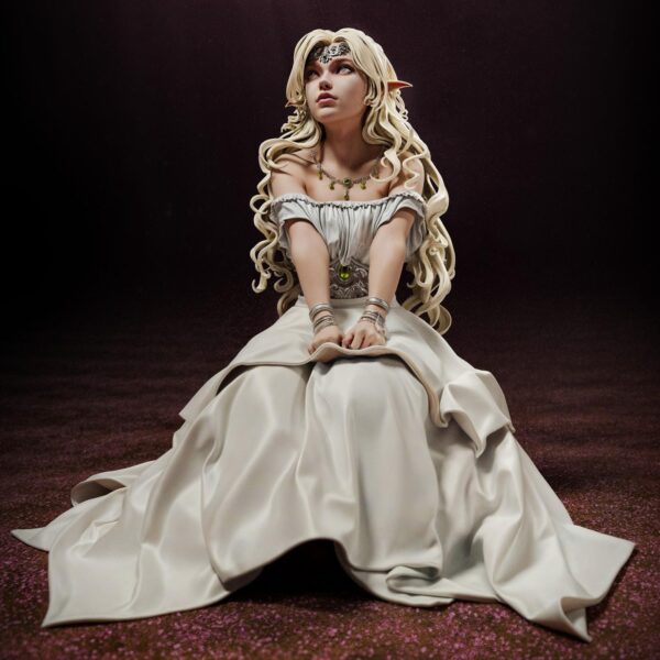 il_fullxfull.7689277758_k06f.jpg Fantasy Elf Princess Resin Figure - Unpainted 3D Printed Garage Kit - Fantasy Collectible