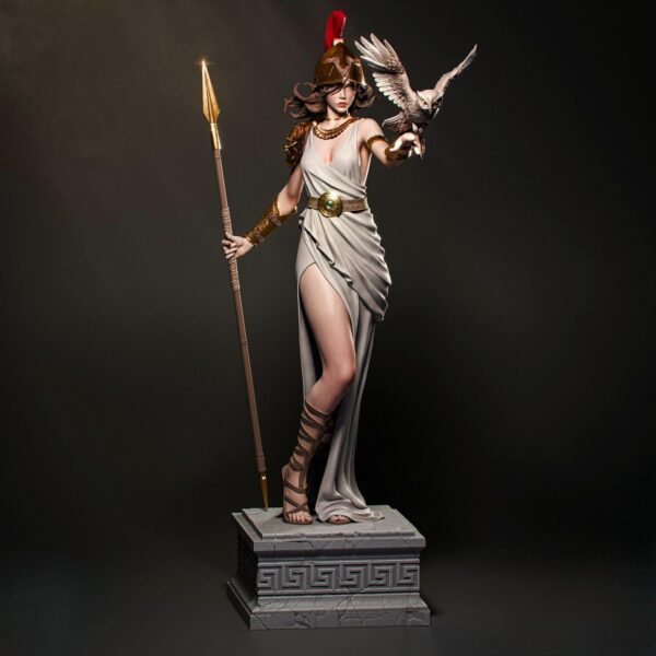 Athena Greek Goddess 3D Printed Resin Figure - Stunning Collectible