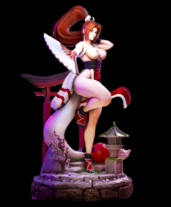 il_fullxfull.7709980768_hxnw.jpg Japanese Warrior Mai Artistic Collector Figure - Unpainted Resin Garage Kit - Mature Model - Fantasy Collectible