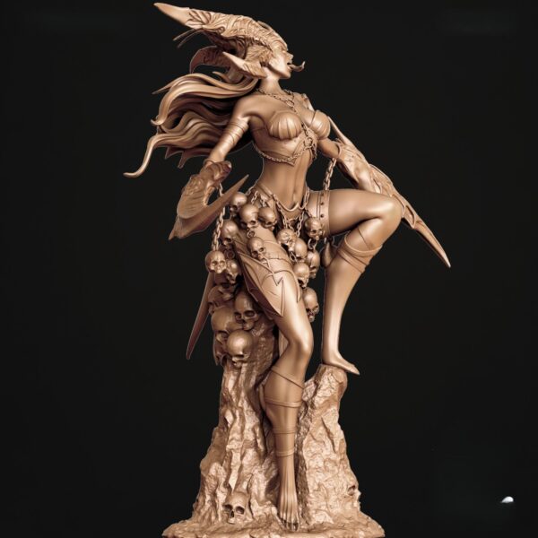 il_fullxfull.7714222010_5lki.jpg Crimson Female Daemoness 3D Printed Resin Figure - Dark Fantasy Collectible