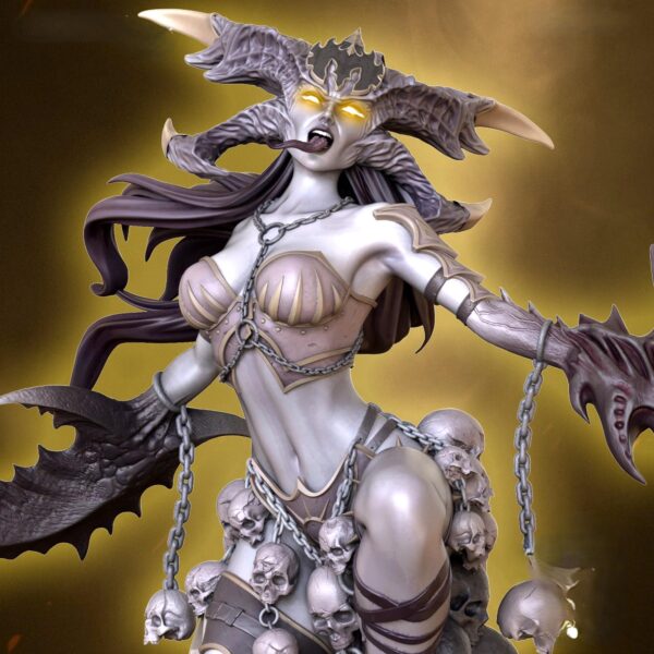 il_fullxfull.7714222364_kv4e.jpg Crimson Female Daemoness 3D Printed Resin Figure - Dark Fantasy Collectible