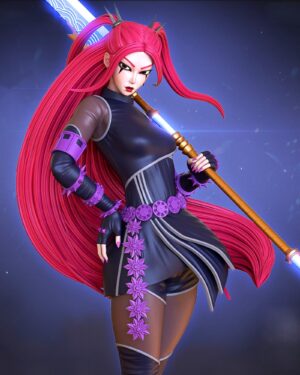 Anime Demon Hunter 3D Printed Resin Figure