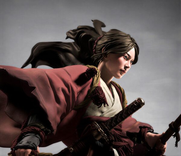il_fullxfull.7714665066_p7aq.jpg Shizuka Shadow Resin Figure |Fantasy Female Samurai Ronin Collectible | Garage Kit | Unpainted 3D Print