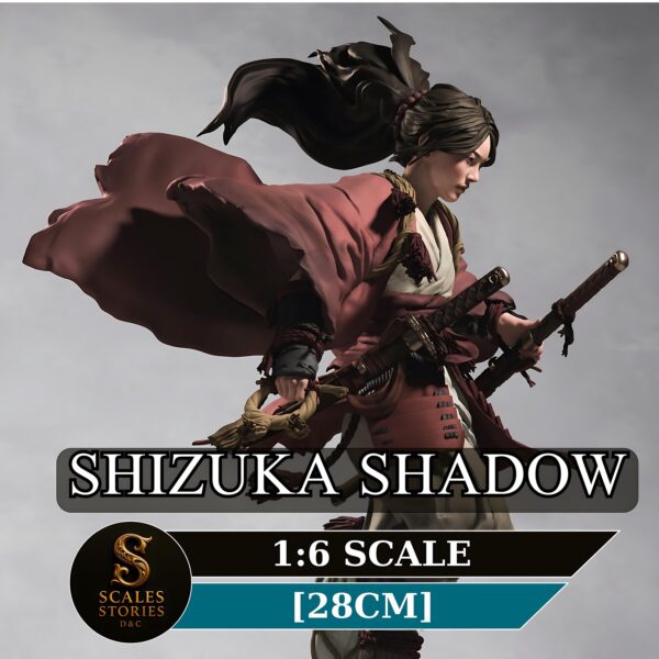 il_fullxfull.7714665218_pjt4.jpg Shizuka Shadow Resin Figure |Fantasy Female Samurai Ronin Collectible | Garage Kit | Unpainted 3D Print