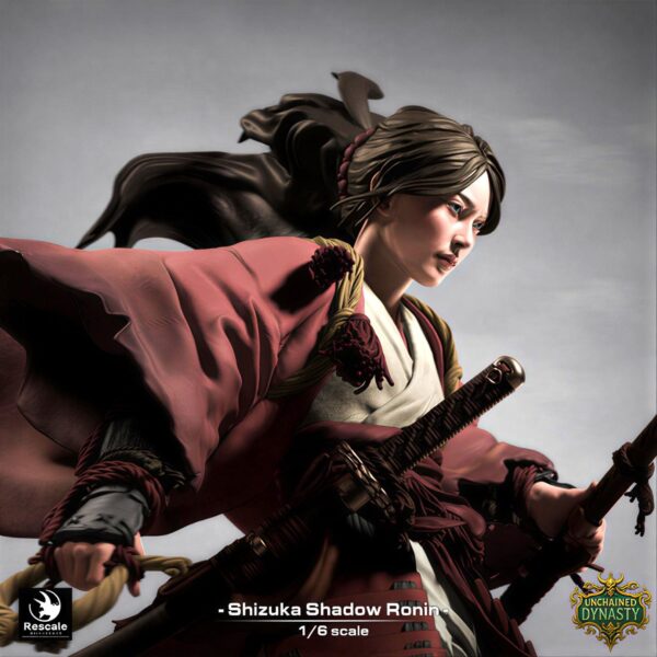 il_fullxfull.7714665264_muqw.jpg Shizuka Shadow Resin Figure |Fantasy Female Samurai Ronin Collectible | Garage Kit | Unpainted 3D Print