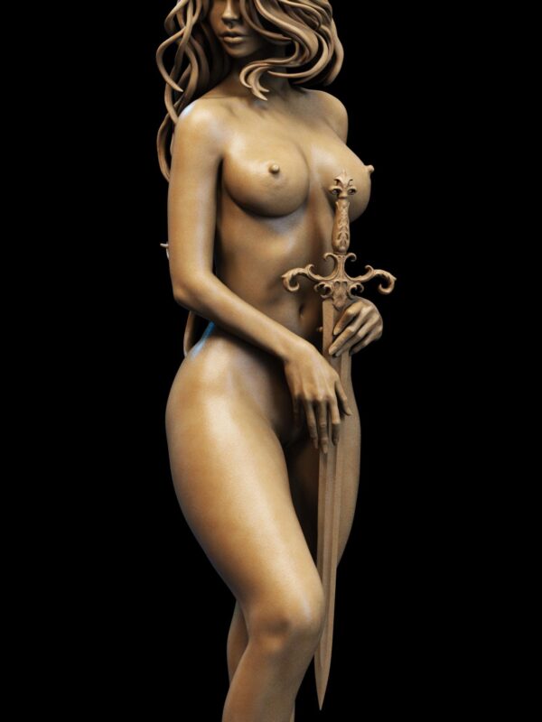 il_fullxfull.7739610385_3mmd.jpg Lady of the Lake Artistic Collector Figure | Unpainted Resin Mature Model Kit | Collectible Female Guardian