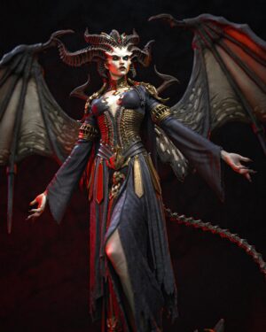 Demon Mother 3D Printed Resin Figure - Dark Fantasy Collectible