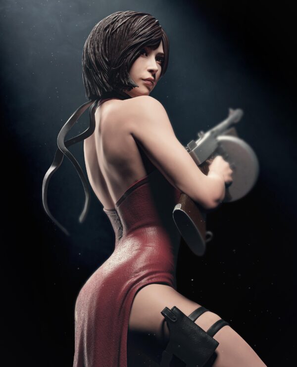 Agent Ada 3D Printed Resin Figure Pin Up