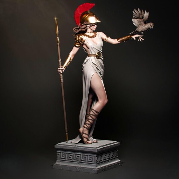 Athena Greek Goddess 3D Printed Resin Figure - Stunning Collectible