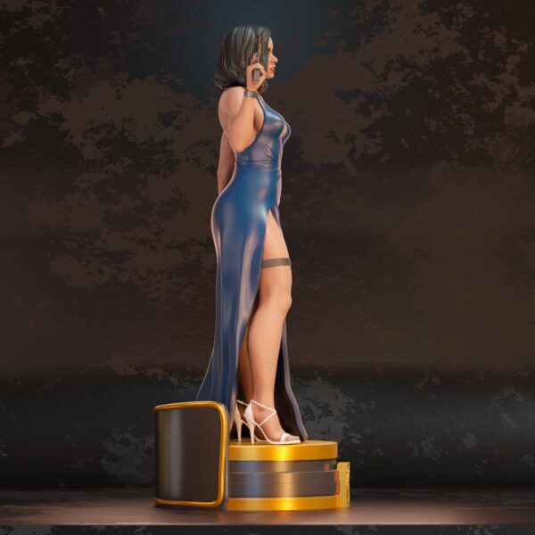 il_fullxfull.7765408393_my36.jpg Bond Girl Resin Figure | Collectible PinUp | Model Kit | Unpainted 3D Printed | Fantasy Female Spy