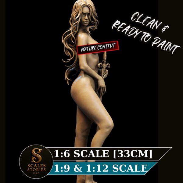 il_fullxfull.7920668654_geu8.jpg Lady of the Lake Artistic Collector Figure | Unpainted Resin Mature Model Kit | Collectible Female Guardian