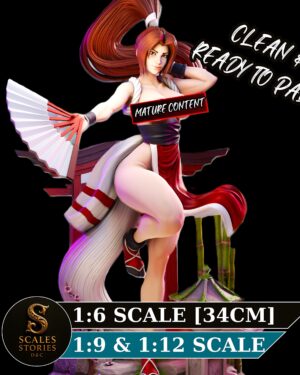il_fullxfull.7923264458_hhv5.jpg Japanese Warrior Mai Artistic Collector Figure - Unpainted Resin Garage Kit - Mature Model - Fantasy Collectible