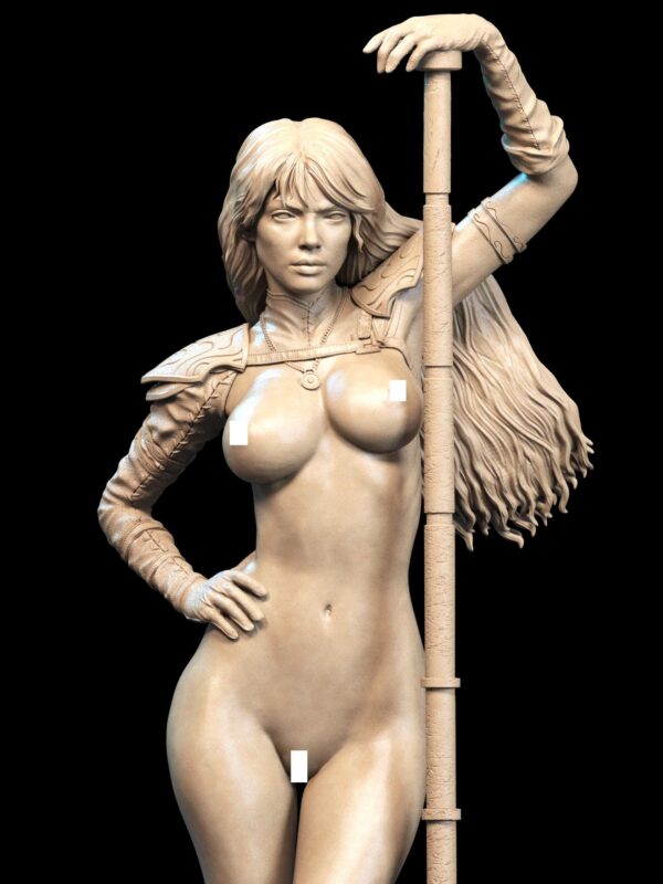Red Sonja Artistic Collector Figure | Unpainted Resin Display Mature Model | Collectible Female Barbarian Warrior