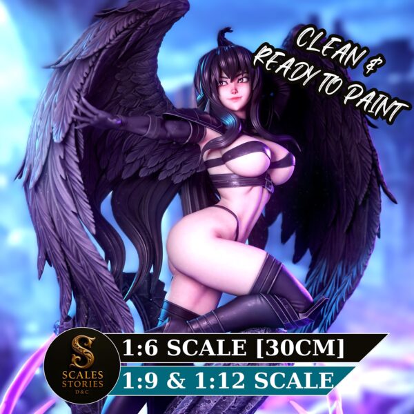 il_fullxfull.7966933042_4z3z.jpg Dark Fallen Angel Resin Figure - Unpainted 3D Printed Garage Kit - Anime Collectible