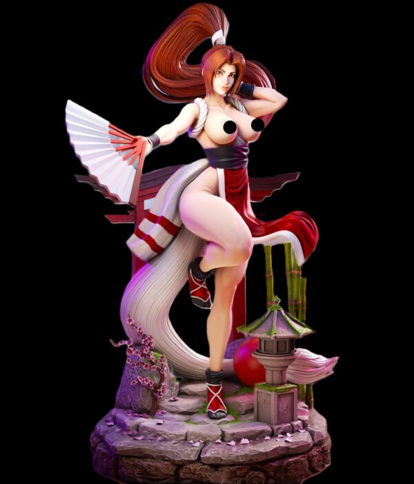 il_fullxfull.7971216141_r200.jpg Japanese Warrior Mai Artistic Collector Figure - Unpainted Resin Garage Kit - Mature Model - Fantasy Collectible