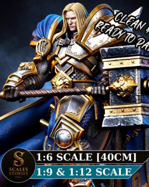 Paladin Resin Figure  - Unpainted 3D Printed Garage Kit - Fantasy Collectible