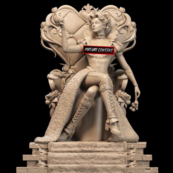 il_fullxfull.8019612418_9ynv.jpg Queen Of Hearts Artistic Collector Figure | Unpainted Resin Mature Garage Kit | Dark Royal Collectible