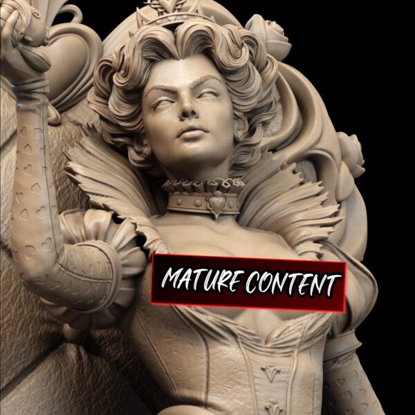 il_fullxfull.8019612432_piie.jpg Queen Of Hearts Artistic Collector Figure | Unpainted Resin Mature Garage Kit | Dark Royal Collectible