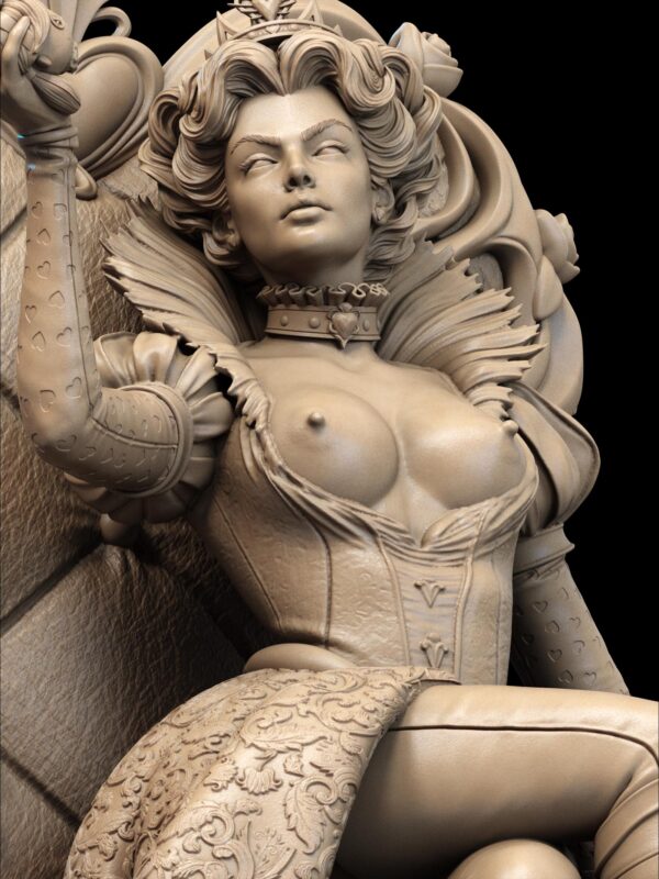 il_fullxfull.8019612530_n8zg.jpg Queen Of Hearts Artistic Collector Figure | Unpainted Resin Mature Garage Kit | Dark Royal Collectible