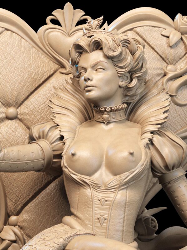 il_fullxfull.8019612644_2vh2.jpg Queen Of Hearts Artistic Collector Figure | Unpainted Resin Mature Garage Kit | Dark Royal Collectible