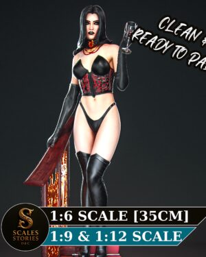 Black Queen Resin Figure | Mutant Vampire  Collectible | Model Kit | Unpainted 3D Printed