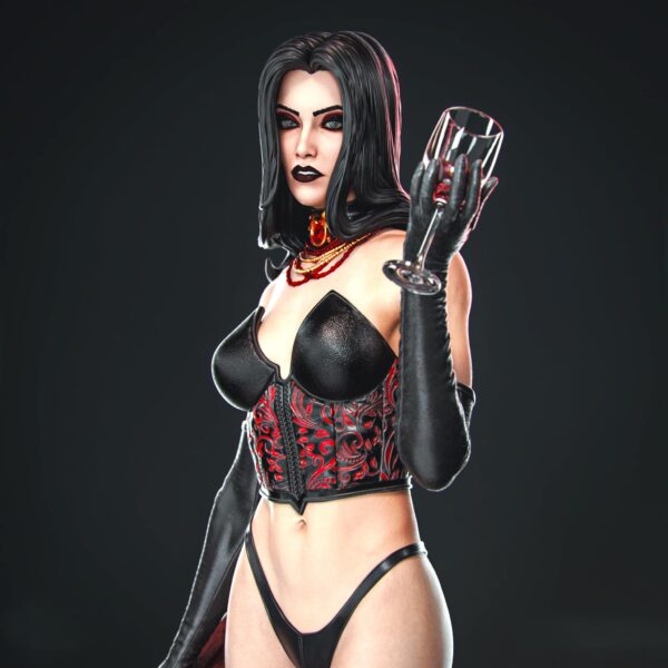 il_fullxfull.8034473610_5jk2.jpg Black Queen Resin Figure | Mutant Vampire Collectible | Model Kit | Unpainted 3D Printed