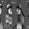 il_fullxfull.8034474114_6af9.jpg Black Queen Resin Figure | Mutant Vampire Collectible | Model Kit | Unpainted 3D Printed