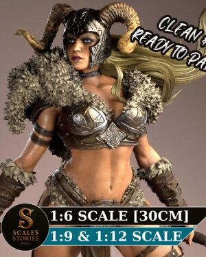 Ragna Stormborn Resin Figure | Barbarian Warrior Collectible | Model Kit | Unpainted 3D Printed