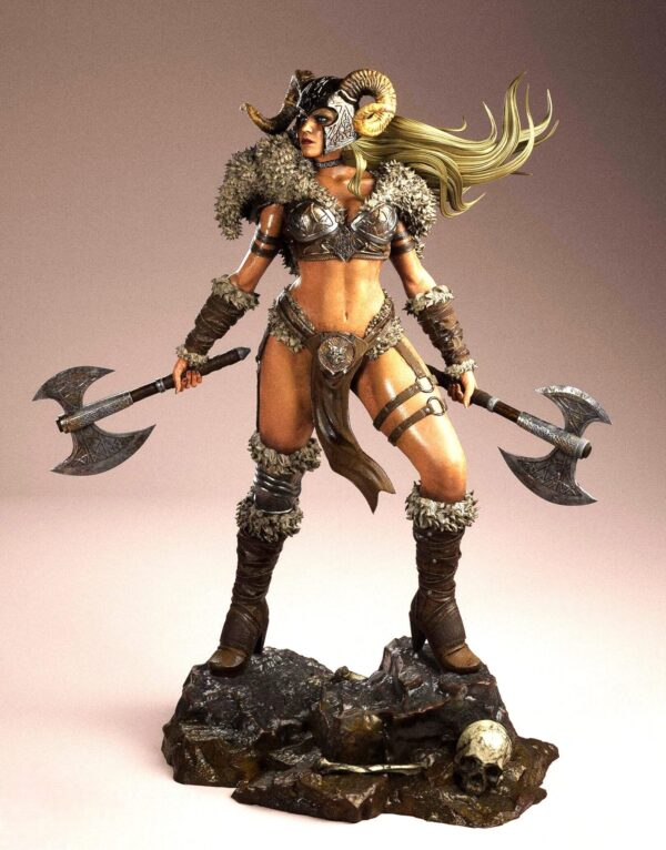 il_fullxfull.8038619722_frex.jpg Ragna Stormborn Resin Figure | Barbarian Warrior Collectible | Model Kit | Unpainted 3D Printed