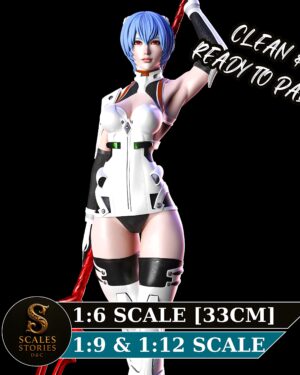 Cyberpunk Girl Resin Figure - Unpainted 3D Printed Garage Kit - Anime Collectible