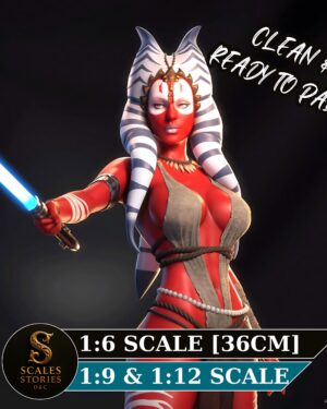 il_fullxfull.8041658800_hhll.jpg Red Alien Resin Figure - Unpainted 3D Printed Garage Kit - Fantasy Female Warrior Collectible