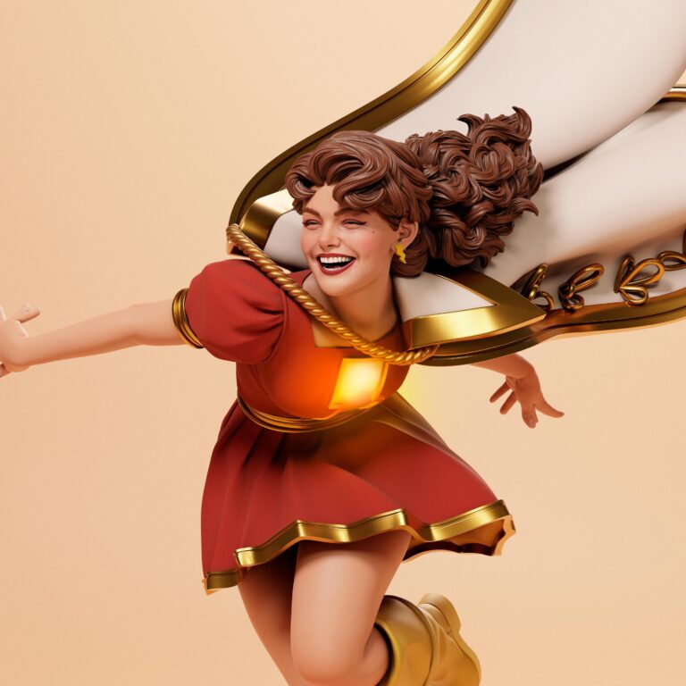Pin-Up Bombshell 3D Printed Resin Figure