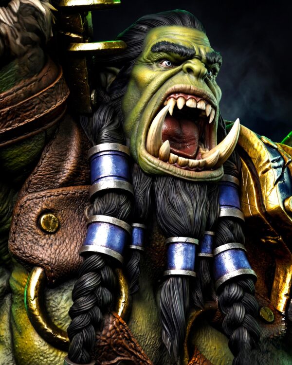 il_fullxfull.8041965614_i9dn.jpg Orc Warrior Resin Figure - Unpainted 3D Printed Garage Kit - Fantasy Collectible