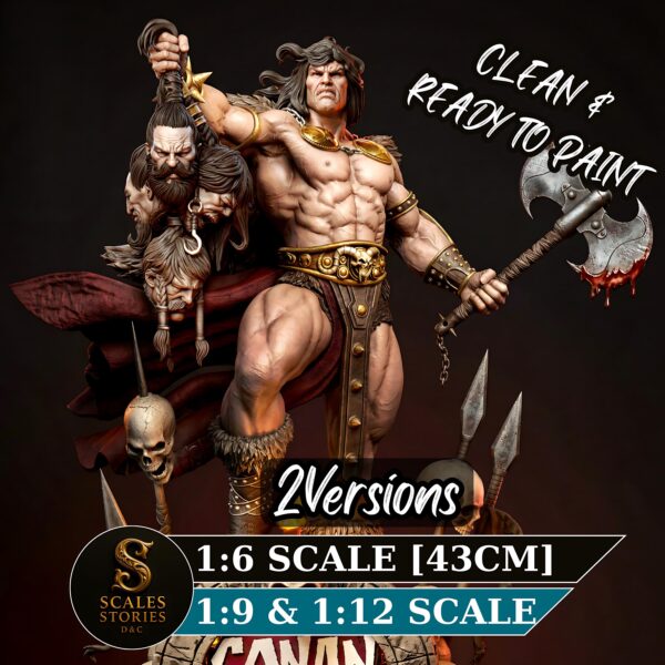 Conan The Barbarian Resin Figure | Collectible Action Character | Garage Kit | Unpainted 3D Printed