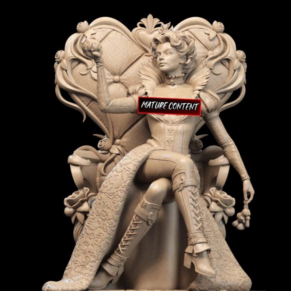 il_fullxfull.8067528419_h7jj.jpg Queen Of Hearts Artistic Collector Figure | Unpainted Resin Mature Garage Kit | Dark Royal Collectible