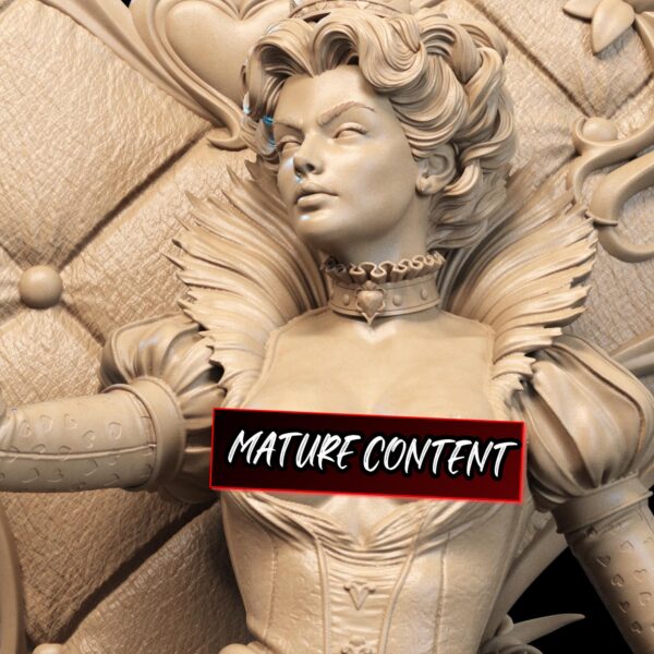 il_fullxfull.8067528445_b0c8.jpg Queen Of Hearts Artistic Collector Figure | Unpainted Resin Mature Garage Kit | Dark Royal Collectible