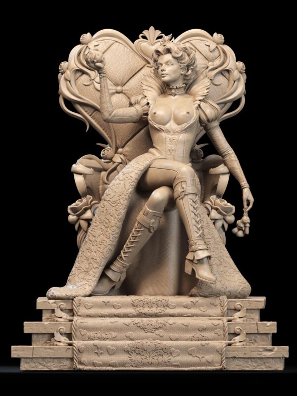 il_fullxfull.8067528759_kbff.jpg Queen Of Hearts Artistic Collector Figure | Unpainted Resin Mature Garage Kit | Dark Royal Collectible