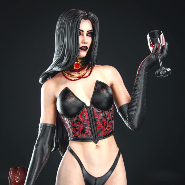 il_fullxfull.8082387489_ddxx.jpg Black Queen Resin Figure | Mutant Vampire Collectible | Model Kit | Unpainted 3D Printed