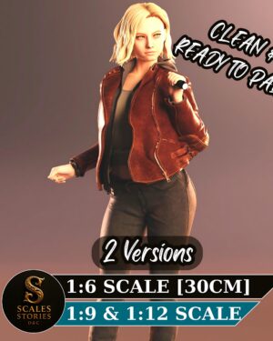 Grace Zombie Hunter Resin Figure - Unpainted 3D Printed Garage Kit - Fantasy Collectible